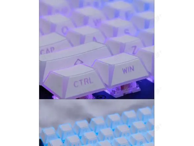 Alt view image 5 of 5 - Light and shadow personalized keycaps with transparent reflection on the sides, compatible with mechanical keyboards 60-108 ev63 keycaps - keycaps