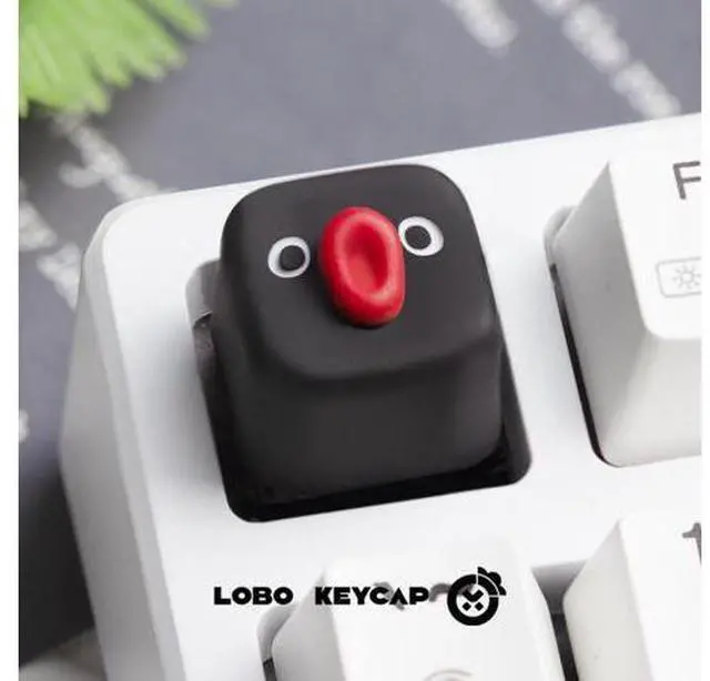 Main image of PINGU Penguin Personality Keycaps - Customizable Replacement for Cute Resin Mechanical Keyboard Caps with ESC Feature (Just the keycaps, not the keyboard) PINGU - Surprised