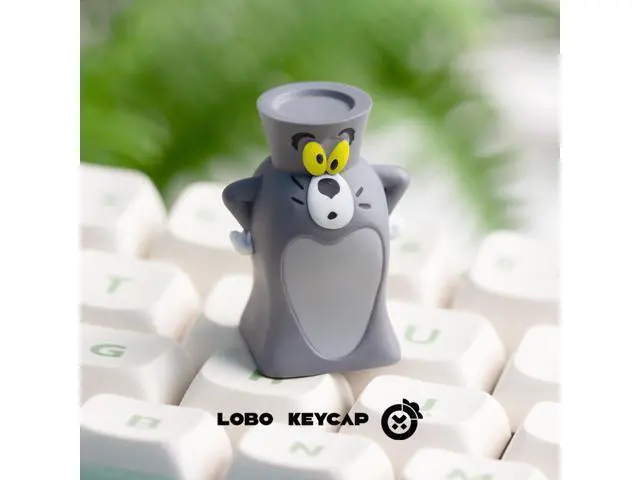Alt view image 4 of 5 - Cat and Mouse cute and quirky personality keycaps for individual resin mechanical keyboard caps that can be replaced and customized with ESC. (Just the key caps)