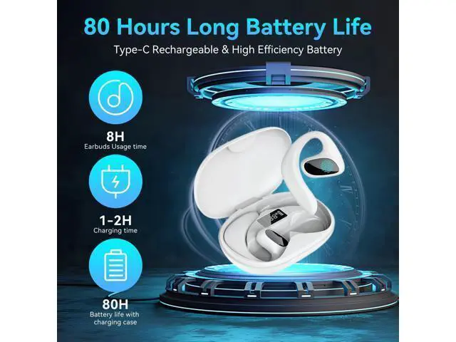Alt view image 6 of 7 - AI Translation Earbuds, 144 Language Translator Real Time,Noise Canceling Bluetooth Headphones,Bone Conduction Earbuds Translating Device for Travel, Business -White