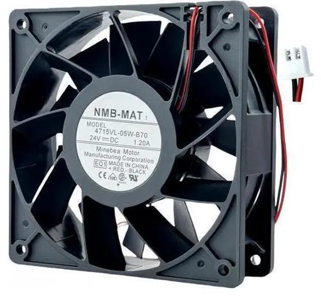Main image of for 4715VL-05W-B70 Cooling Fan, DC 24V 1.20A NMB-MAT Inverter Cooling Fan, 120X120X38mm 2-Wire Cooling Fan