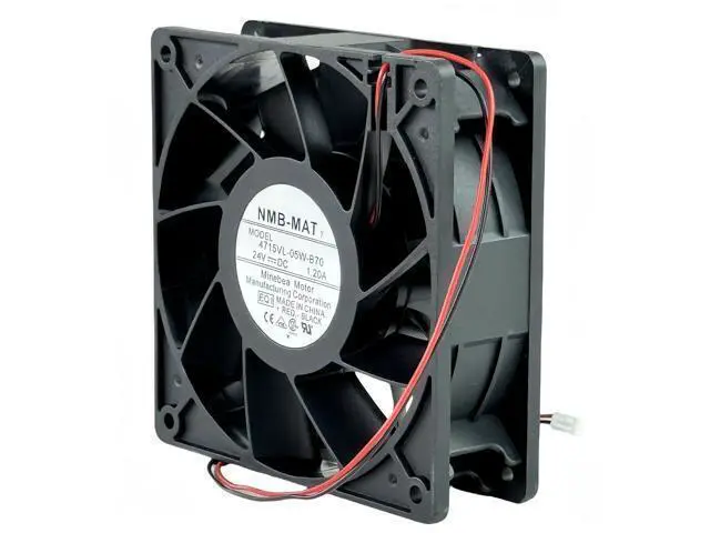 Alt view image 3 of 6 - for 4715VL-05W-B70 Cooling Fan, DC 24V 1.20A NMB-MAT Inverter Cooling Fan, 120X120X38mm 2-Wire Cooling Fan