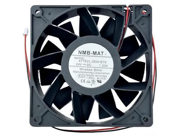 Alt view image 5 of 6 - for 4715VL-05W-B70 Cooling Fan, DC 24V 1.20A NMB-MAT Inverter Cooling Fan, 120X120X38mm 2-Wire Cooling Fan