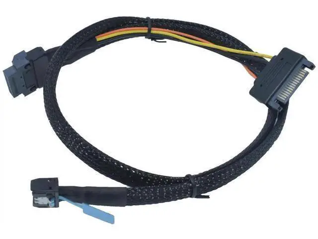 Alt view image 5 of 5 - Vszerda PCIe 5.0 MCIO x4 to EDSFF 1C Cable for E1.S E1.L E3.S E3.L SSD with 15P Power, 1.6ft(50 cm)