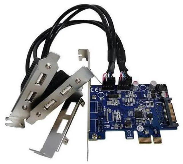 Main image of PCIe 2 ports usb internal 2 port 9pin 9-pin USB2.0 expansion card Bluetooth usb PCI-E adapter converter card