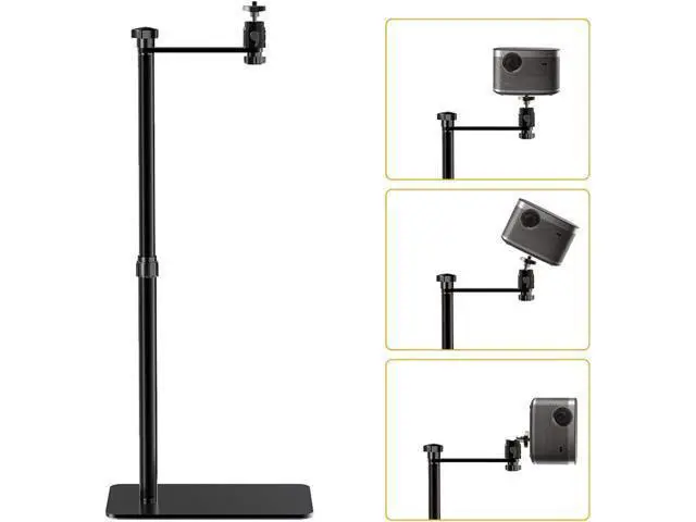 Alt view image 3 of 7 - KIZQYN Projector Stand Projector Floor Support Stand Metal Holder Multi-Angle Adjustable 360 ° Rotating Projector Bracket for Film Video Projector Projector Mount (Color : A Model)
