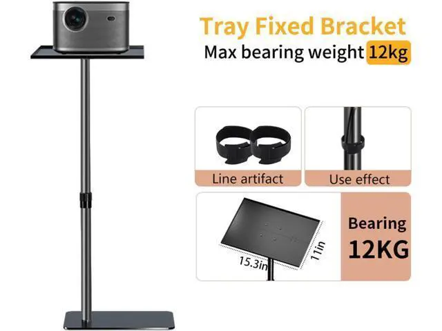 Alt view image 5 of 7 - KIZQYN Projector Stand Projector Floor Support Stand Metal Holder Multi-Angle Adjustable 360 ° Rotating Projector Bracket for Film Video Projector Projector Mount (Color : A Model)