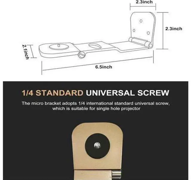 Alt view image 3 of 6 - Projector Wall Mount Mini Projector Mount Adjustable Wall Mount Projector Stand Portable Projector Ceiling Shelf for All Micro Projectors Cameras Projector Hanger