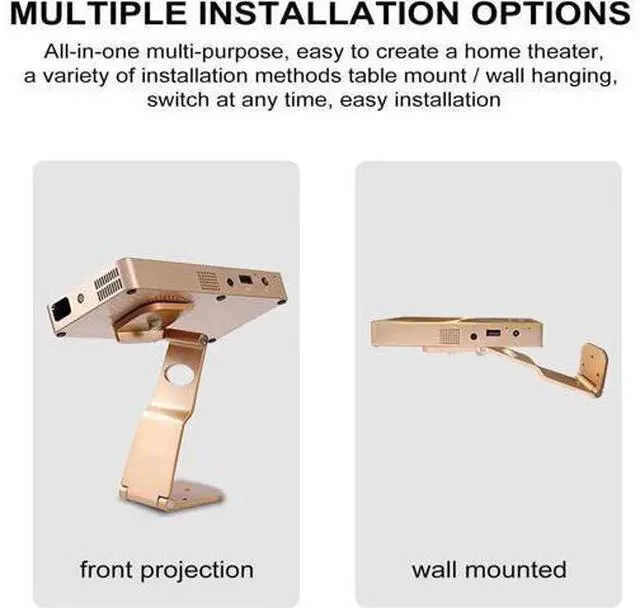 Alt view image 4 of 6 - Projector Wall Mount Mini Projector Mount Adjustable Wall Mount Projector Stand Portable Projector Ceiling Shelf for All Micro Projectors Cameras Projector Hanger