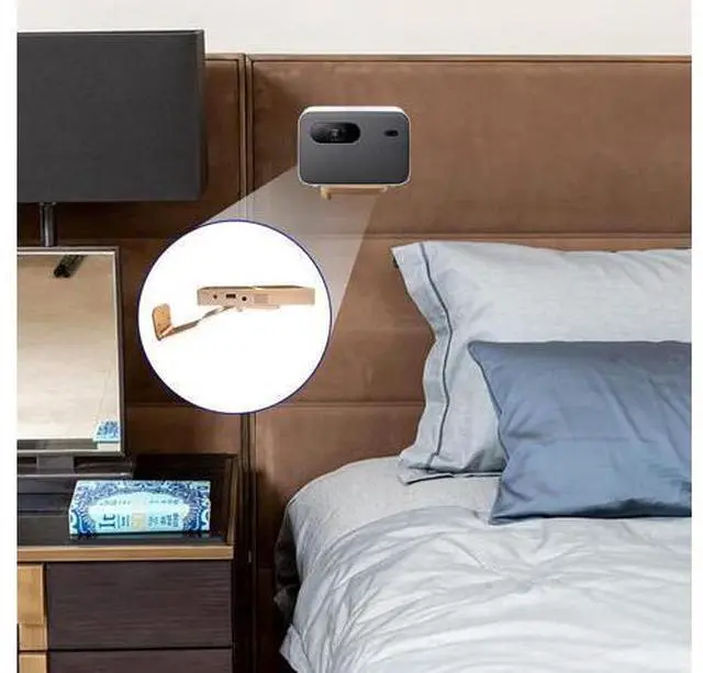 Alt view image 5 of 6 - Projector Wall Mount Mini Projector Mount Adjustable Wall Mount Projector Stand Portable Projector Ceiling Shelf for All Micro Projectors Cameras Projector Hanger