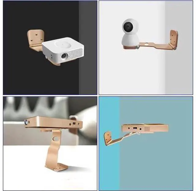 Alt view image 6 of 6 - Projector Wall Mount Mini Projector Mount Adjustable Wall Mount Projector Stand Portable Projector Ceiling Shelf for All Micro Projectors Cameras Projector Hanger