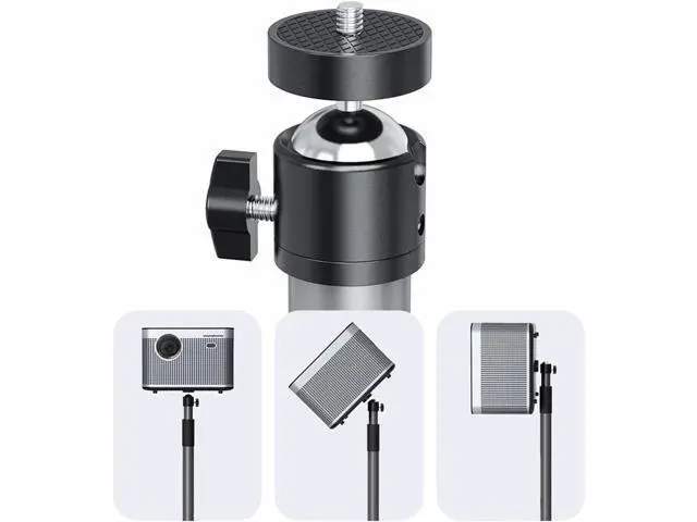 Alt view image 5 of 5 - Projector Mount Bracket Projector Stand Universal Projector Mount 360° Rotatable Projector Ceiling Mount Projector Camera for Home Office Projector Stand