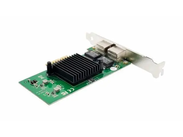 Alt view image 2 of 3 - PCI-E X4 Dual RJ45 10/100/1000Mbps 1G Gigabit Server Ethernet Network Card Adapter NIC 82576EB Chipset with 8CM & 12CM Brackets