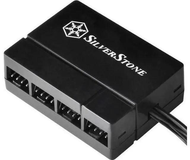 Main image of SilverStone Technology Silverstone 8-Port PWM Fan Hub/Splitter for 4-Pin & 3-Pin Fans* in Black SST-CPF04-USA (Newest Version)