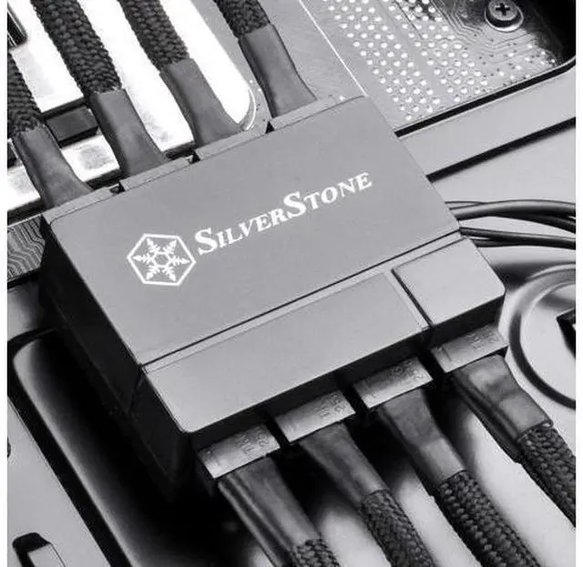 Alt view image 3 of 7 - SilverStone Technology Silverstone 8-Port PWM Fan Hub/Splitter for 4-Pin & 3-Pin Fans* in Black SST-CPF04-USA (Newest Version)