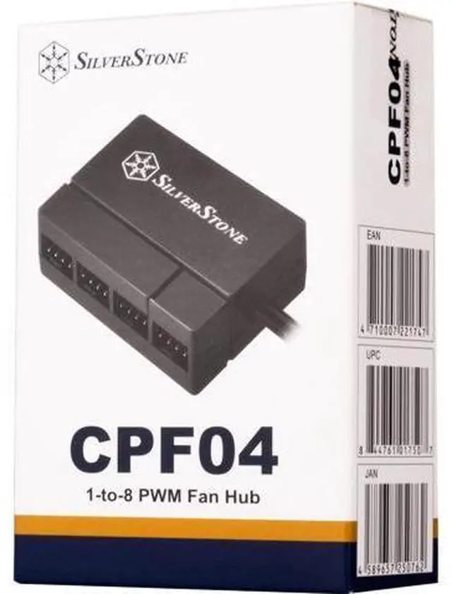 Alt view image 7 of 7 - SilverStone Technology Silverstone 8-Port PWM Fan Hub/Splitter for 4-Pin & 3-Pin Fans* in Black SST-CPF04-USA (Newest Version)