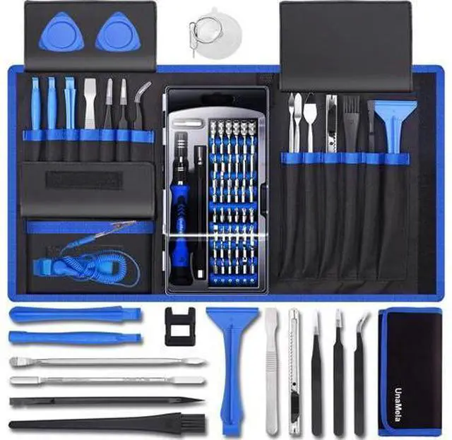 Main image of 80 IN 1 Professional Computer Repair Tool Kit, Precision Screwdriver Set with 56 Bits, Magnetic Screwdriver Set for Laptop, PC, MacBook, Tablet, iPhone, PS4, Electronics, Gamer Tech Gifts for Men
