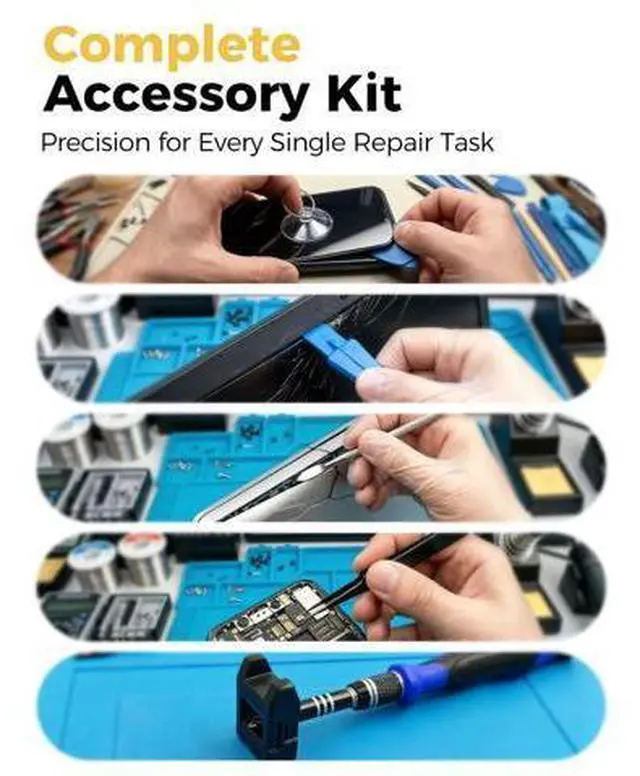 Alt view image 4 of 7 - 80 IN 1 Professional Computer Repair Tool Kit, Precision Screwdriver Set with 56 Bits, Magnetic Screwdriver Set for Laptop, PC, MacBook, Tablet, iPhone, PS4, Electronics, Gamer Tech Gifts for Men