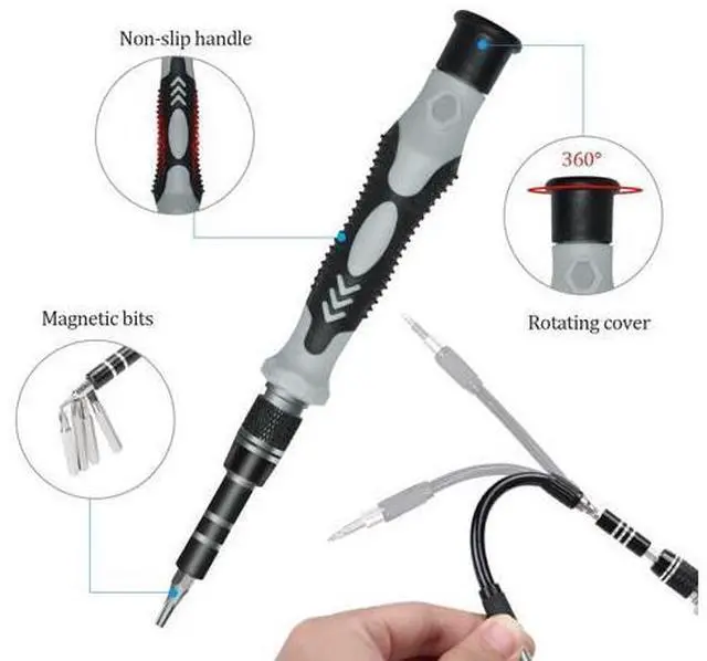 Alt view image 2 of 7 - Precision Screwdriver Set, 122pcs Magnetic Repair Tool Kit for iPhone Series/Mac/iPad/Tablet/Laptop/Xbox Series/PS3/PS4/Eyeglasses/Watch/Cellphone/PC/Camera/Electronic