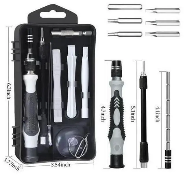 Alt view image 3 of 7 - Precision Screwdriver Set, 122pcs Magnetic Repair Tool Kit for iPhone Series/Mac/iPad/Tablet/Laptop/Xbox Series/PS3/PS4/Eyeglasses/Watch/Cellphone/PC/Camera/Electronic