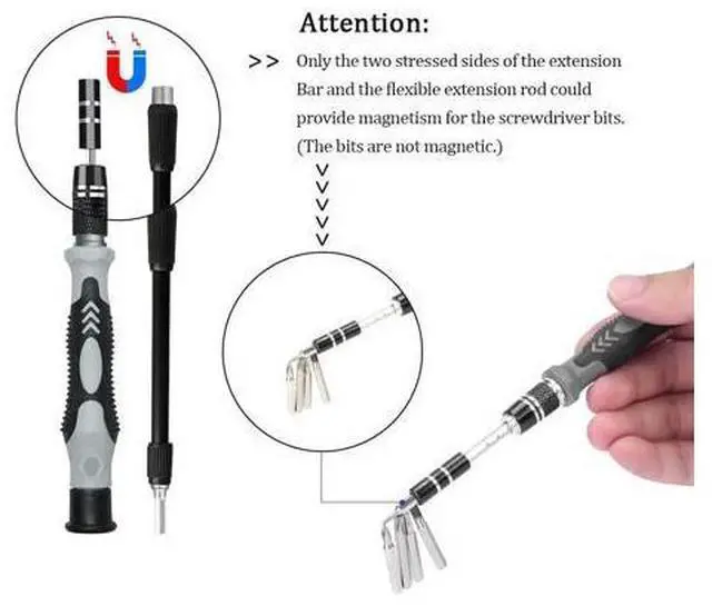 Alt view image 4 of 7 - Precision Screwdriver Set, 122pcs Magnetic Repair Tool Kit for iPhone Series/Mac/iPad/Tablet/Laptop/Xbox Series/PS3/PS4/Eyeglasses/Watch/Cellphone/PC/Camera/Electronic