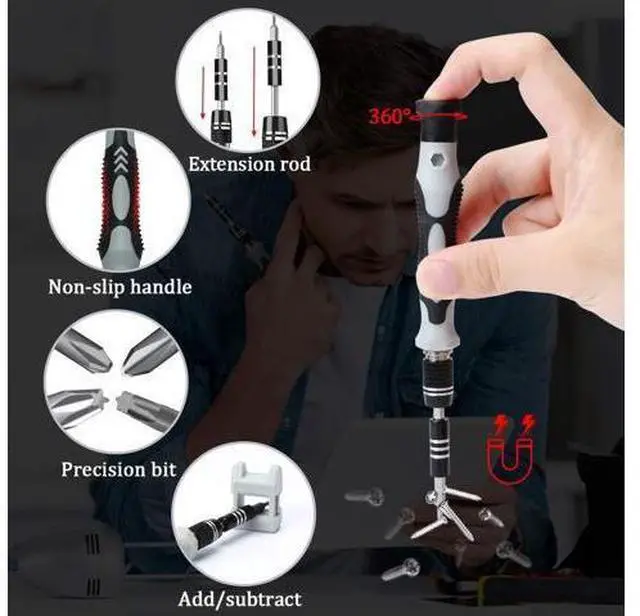 Alt view image 6 of 7 - Precision Screwdriver Set, 122pcs Magnetic Repair Tool Kit for iPhone Series/Mac/iPad/Tablet/Laptop/Xbox Series/PS3/PS4/Eyeglasses/Watch/Cellphone/PC/Camera/Electronic