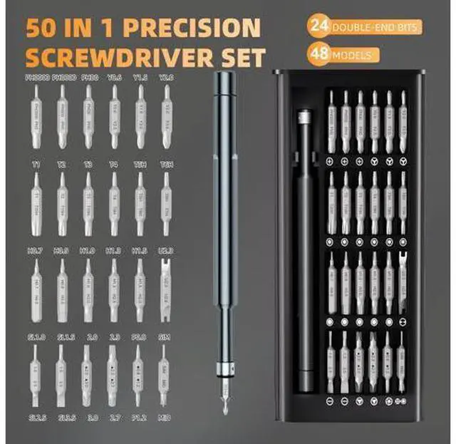 Alt view image 4 of 7 - Small Precision Screwdriver Set,50 in 1 Professional Magnetic Mini Screwdriver Repair Tool Kit for PC,Computer,Laptop,Iphone,Cell Phone,MacBook,Tablet,Watch,Eyeglasses Electronic Ring Doorbell