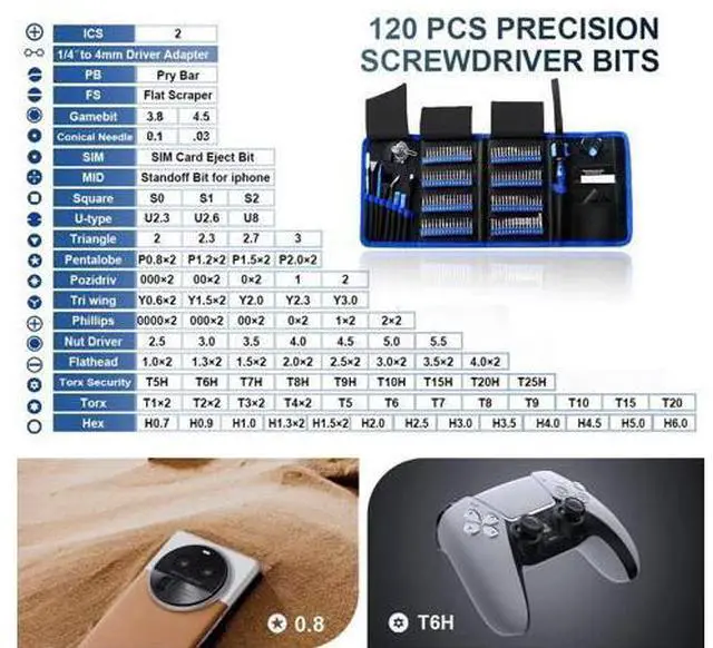 Alt view image 2 of 7 - 142 IN 1 Professional Computer Repair Tool Kit, Precision Screwdriver Set with 120 Bits Magnetic Repair Tool Kit for iPhone, MacBook, Computer, Laptop, PC, Tablet, PS4, Game Console, and Others