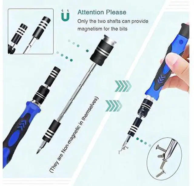 Alt view image 4 of 7 - 142 IN 1 Professional Computer Repair Tool Kit, Precision Screwdriver Set with 120 Bits Magnetic Repair Tool Kit for iPhone, MacBook, Computer, Laptop, PC, Tablet, PS4, Game Console, and Others