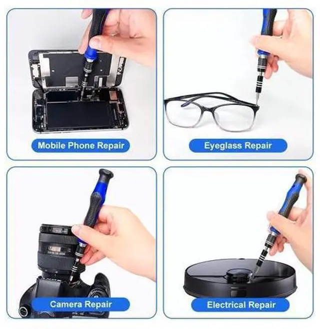 Alt view image 6 of 7 - 142 IN 1 Professional Computer Repair Tool Kit, Precision Screwdriver Set with 120 Bits Magnetic Repair Tool Kit for iPhone, MacBook, Computer, Laptop, PC, Tablet, PS4, Game Console, and Others