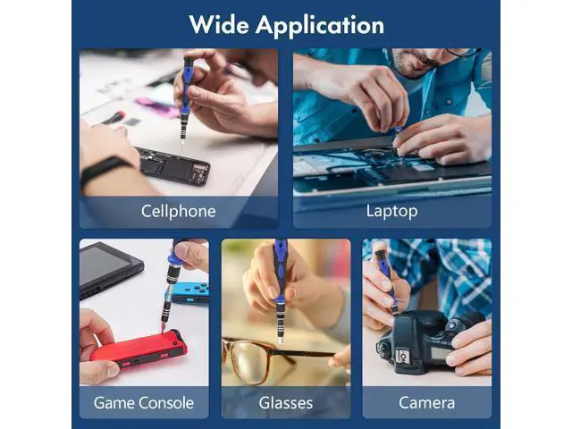 Alt view image 6 of 7 - 62-in-1 Precision Screwdriver Kit, 58 Magnetic Bits, Flexible Shaft & Extension Rod, Electronics Repair Tool for Phone, Laptop, PC, Tablet, Game Console