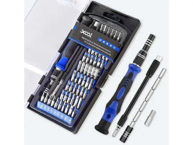 Alt view image 7 of 7 - 62-in-1 Precision Screwdriver Kit, 58 Magnetic Bits, Flexible Shaft & Extension Rod, Electronics Repair Tool for Phone, Laptop, PC, Tablet, Game Console