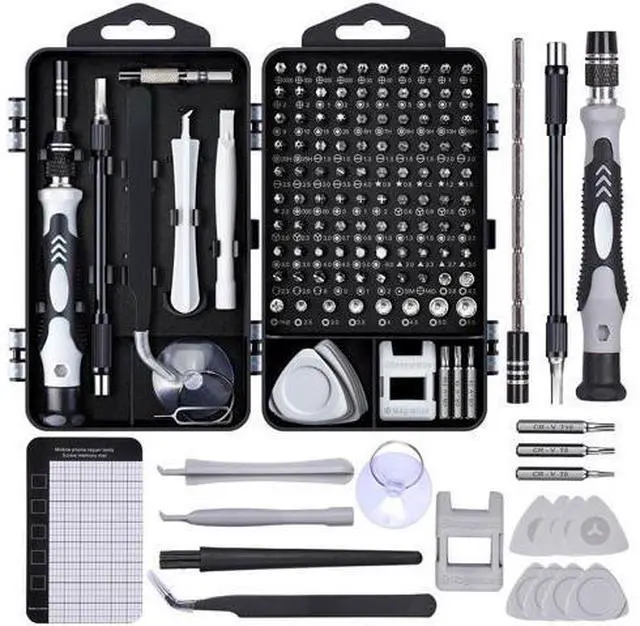 Main image of 122 in 1 Precision Computer Screwdriver Kit, Laptop Screwdriver Sets with 101 Magnetic Drill Bits, Computer Accessories, Electronics Tool Kit Compatible for Tablet, PC, iPhone, PS4 Repair