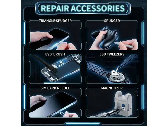 Alt view image 6 of 7 - 122 in 1 Precision Computer Screwdriver Kit, Laptop Screwdriver Sets with 101 Magnetic Drill Bits, Computer Accessories, Electronics Tool Kit Compatible for Tablet, PC, iPhone, PS4 Repair