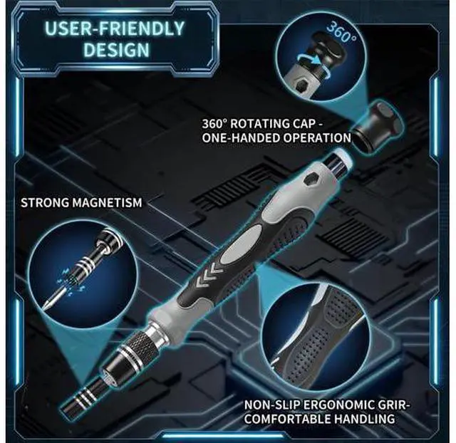 Alt view image 5 of 7 - 122 in 1 Precision Computer Screwdriver Kit, Laptop Screwdriver Sets with 101 Magnetic Drill Bits, Computer Accessories, Electronics Tool Kit Compatible for Tablet, PC, iPhone, PS4 Repair