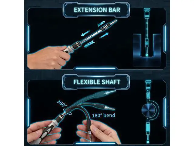 Alt view image 4 of 7 - 122 in 1 Precision Computer Screwdriver Kit, Laptop Screwdriver Sets with 101 Magnetic Drill Bits, Computer Accessories, Electronics Tool Kit Compatible for Tablet, PC, iPhone, PS4 Repair