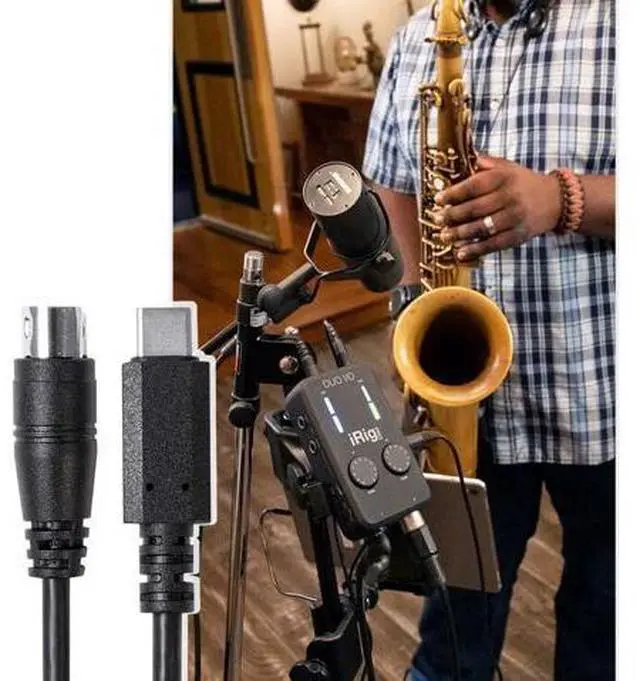 Alt view image 5 of 5 - Cutesliving Midi to USB-C, 7-Pin Midi Cable - Design for IK Multimedia iRig USB Series (HD, HD-A, Keys I/O 25, I/O49, MIDI 2, Pro, Pro Duo, Pro Duo I/O, Pro I/O, irig Stream, Stream Pro) - 3.3FT/1M