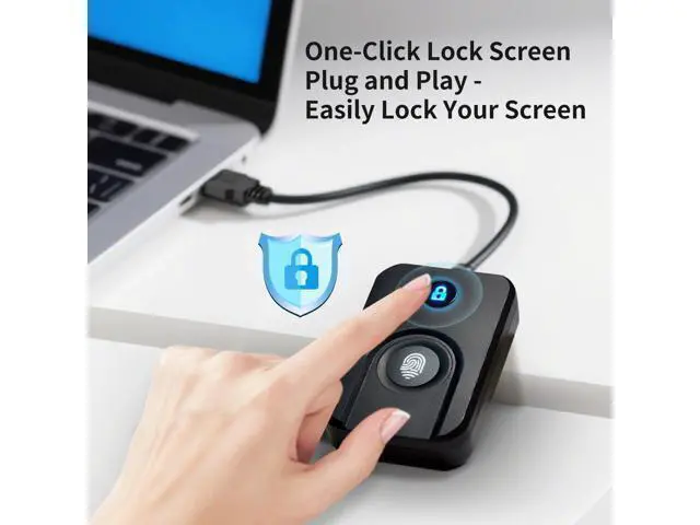 Alt view image 3 of 7 - USB Fingerprint Reader for Windows10/11, Windows Hello Fingerprint Reader One-Click Lock Screen,Auto Driver Setup with 5ft Cable-Windows Password-Free Login