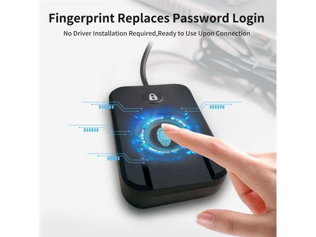 Alt view image 5 of 7 - USB Fingerprint Reader for Windows10/11, Windows Hello Fingerprint Reader One-Click Lock Screen,Auto Driver Setup with 5ft Cable-Windows Password-Free Login