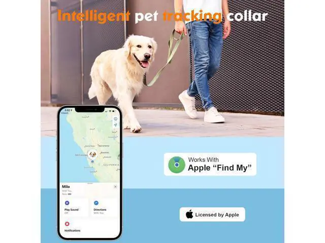 Alt view image 5 of 7 - 2-in-1 GPS Tracker for Dogs: Smart Pet Collar with Real-Time Tracking,No Monthly Fee/Subscription (iOS Only) Waterproof, Anti-Lost,365-Day Long Battery Life GPS Tracker Dog Collar(Tracker Included)