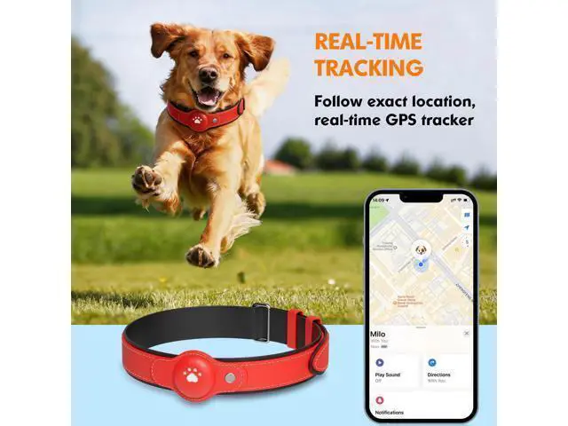 Alt view image 2 of 7 - 2-in-1 GPS Tracker for Dogs: Smart Pet Collar with Real-Time Tracking,No Monthly Fee/Subscription (iOS Only) Waterproof, Anti-Lost,365-Day Long Battery Life GPS Tracker Dog Collar(Tracker Included)
