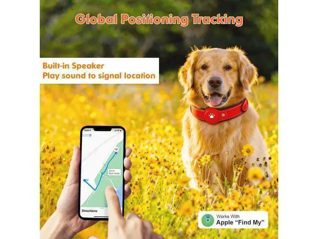 Alt view image 3 of 7 - 2-in-1 GPS Tracker for Dogs: Smart Pet Collar with Real-Time Tracking,No Monthly Fee/Subscription (iOS Only) Waterproof, Anti-Lost,365-Day Long Battery Life GPS Tracker Dog Collar(Tracker Included)