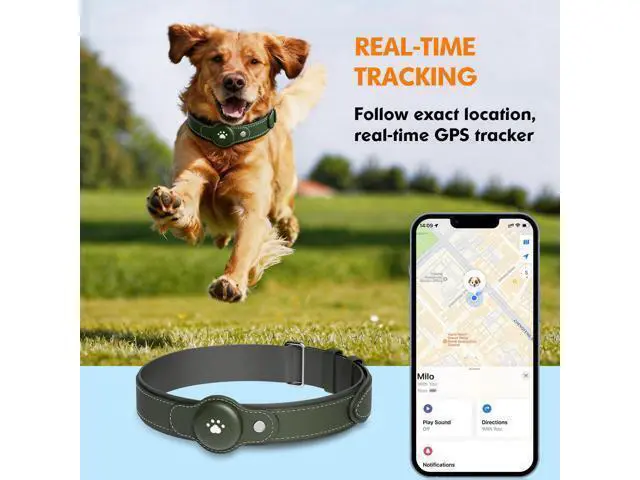 Alt view image 2 of 7 - 2-in-1 GPS Tracker for Dogs: Smart Pet Collar with Real-Time Tracking,No Monthly Fee/Subscription (iOS Only) Waterproof, Anti-Lost,365-Day Long Battery Life GPS Tracker Dog Collar(Tracker Included)