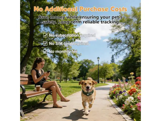 Alt view image 4 of 7 - 2-in-1 GPS Tracker for Dogs: Smart Pet Collar with Real-Time Tracking,No Monthly Fee/Subscription (iOS Only) Waterproof, Anti-Lost,365-Day Long Battery Life GPS Tracker Dog Collar(Tracker Included)