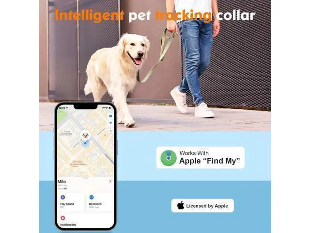 Alt view image 5 of 7 - 2-in-1 GPS Tracker for Dogs: Smart Pet Collar with Real-Time Tracking,No Monthly Fee/Subscription (iOS Only) Waterproof, Anti-Lost,365-Day Long Battery Life GPS Tracker Dog Collar(Tracker Included)