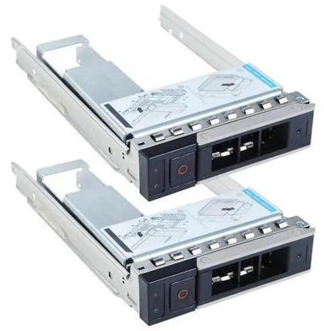 Main image of 3.5" Hard Drive Tray Caddy with 2.5" Drive Adapter Compatible with D.ell PowerEdge Servers R540 R640 R740 R6415 R7415 R7425 R550 T550 R650 R750 R7515 R7525 T560 R660 R760 R6625 R7615 R7625, 2 Pack