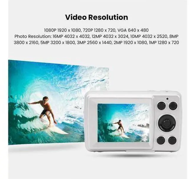 Alt view image 2 of 7 - Sanpyl 16MP Digital Camera, HD Photos and Videos, Retro Small Portable Camera with 2.4 Inch Color LCD Display Compact Small CCD Camera for Boys Girls Teens Seniors, Sanpylcfhz37xp2b