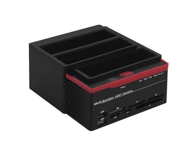 Alt view image 5 of 7 - Vszerda USB 3.0 to SATA Dual Bay Hard Drive Docking Station - Support 2.5 inch and 3.5 inch IDE Hard Drive, Offline Clone Reader, Dual Bay HDD Docking Station (US)