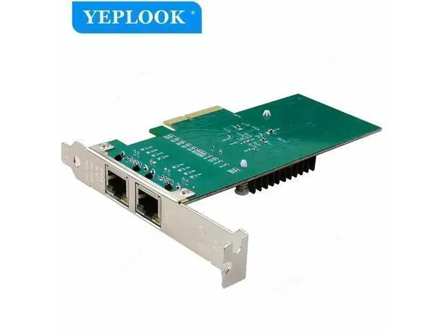 Alt view image 4 of 5 - PCIe x4 Dual Port RJ45 Gigabit 10/100/1000Mbps Ethernet LAN Network Card for Desktop Server with Bracket forIntel 82576 Chipset