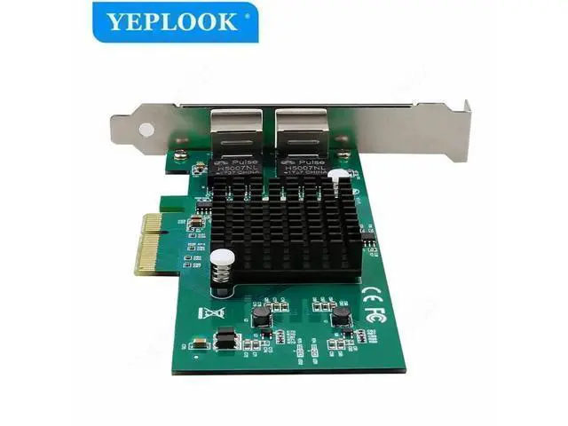 Alt view image 5 of 5 - PCIe x4 Dual Port RJ45 Gigabit 10/100/1000Mbps Ethernet LAN Network Card for Desktop Server with Bracket forIntel 82576 Chipset